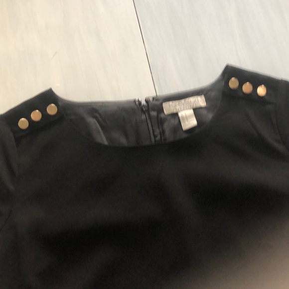 Black shift dress with gold accent - Picture 4 of 5